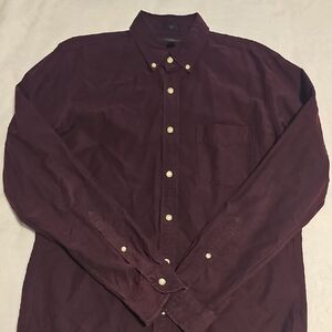 J. Crew Dark Burgundy Casual Button-Down Shirt